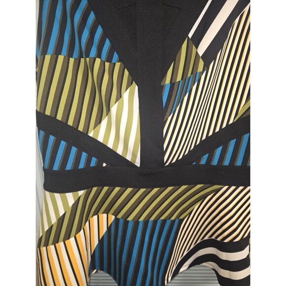 Worthington Women’s Sleeveless Peplum Top Large Multi-Color Striped Geometric... - Picture 6 of 9